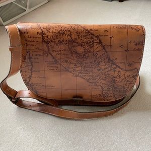 Patricia Nash Map design crossbody messenger bag